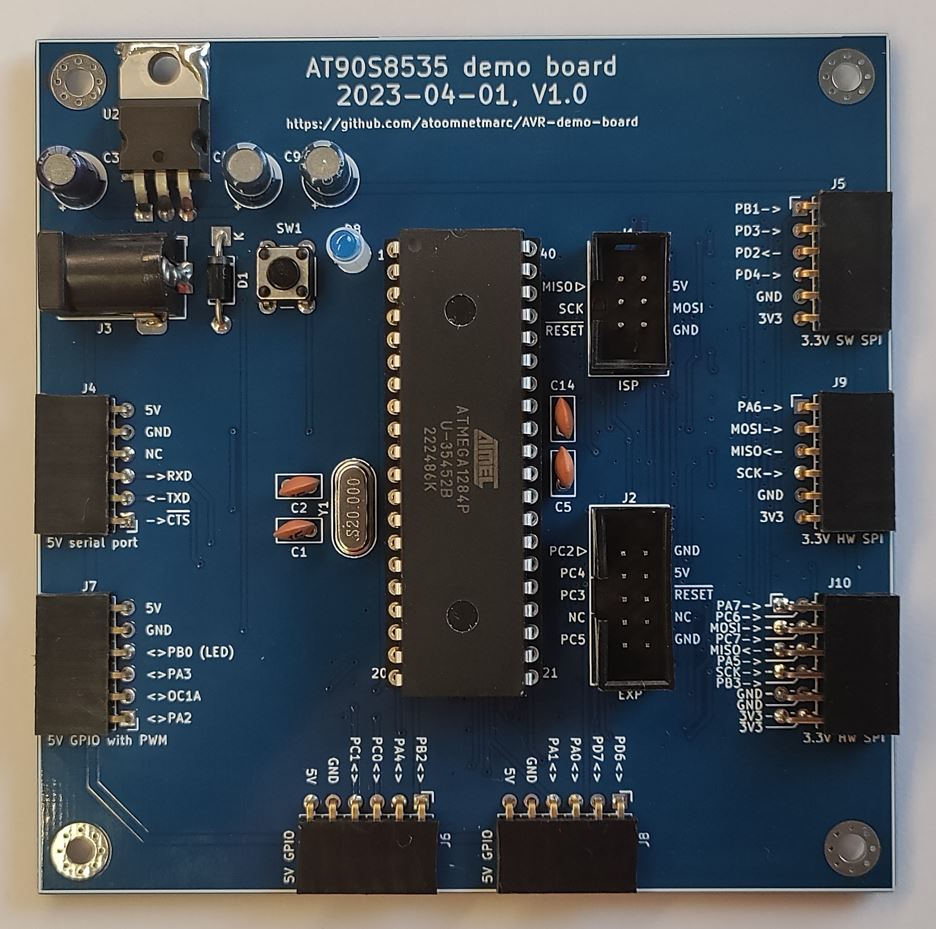AVR demo boards for old AT90S* microcontrollers.