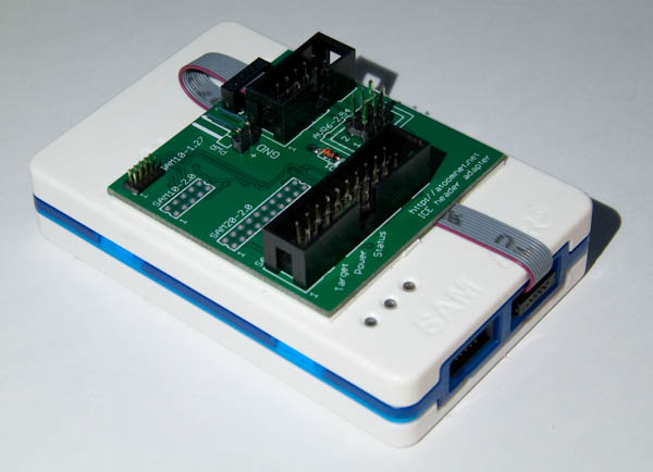 An adapter PCB to convert tiny Atmel-ICE header to something bigger.