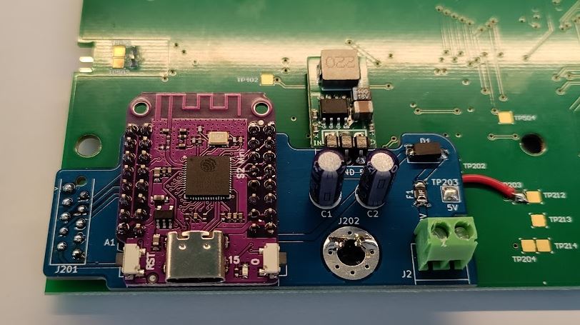 Connects an ESP32 to a reclaimed display board from an obsolete Octalarm-IP.